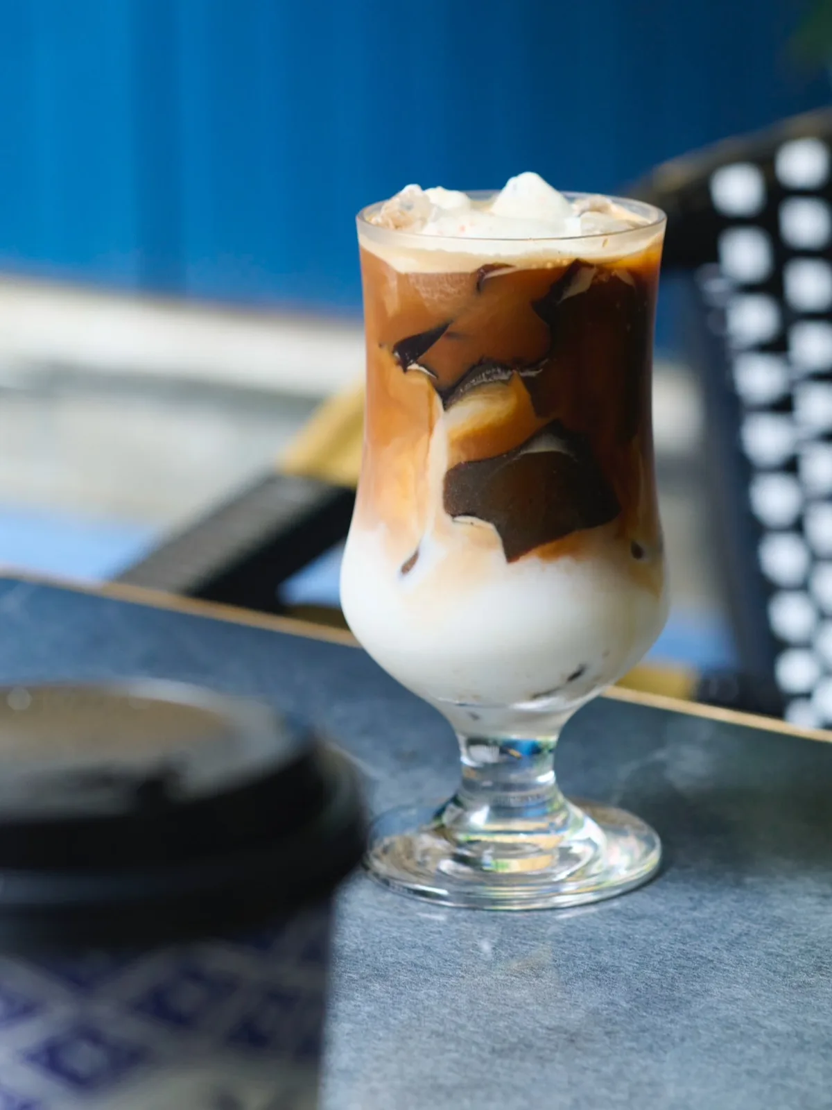 Photo by CSG BLUE CAFE AOYAMA on July 31, 2026. May be an image of coffee, coffee cup, cappuccino and text.
