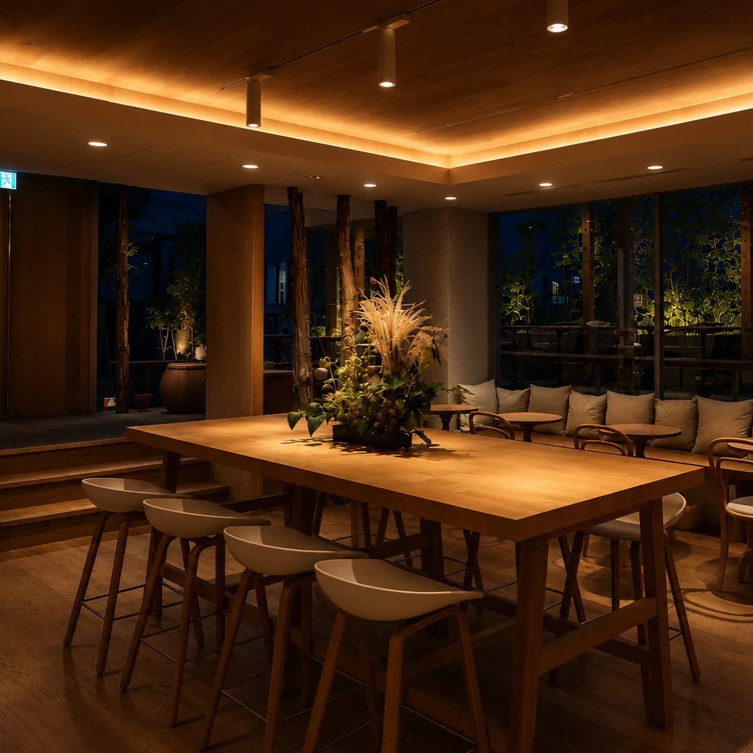 Photo by enoak（エノーク） on July 16, 2026. May be an image of lighting, dining table and text.