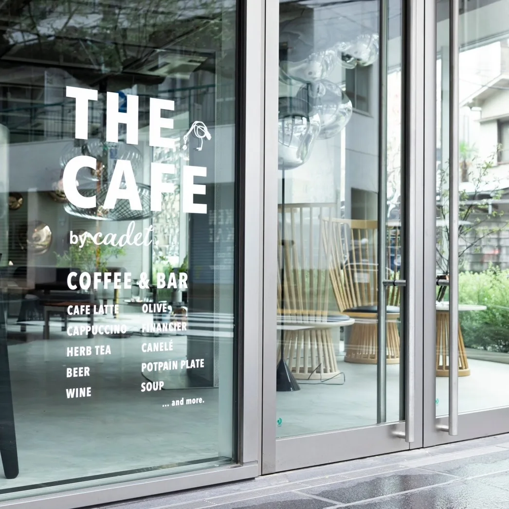 Photo by THE CAFE by cadet 表参道カフェ on May 23, 2026. May be an image of display case, signboard and cornflower.
