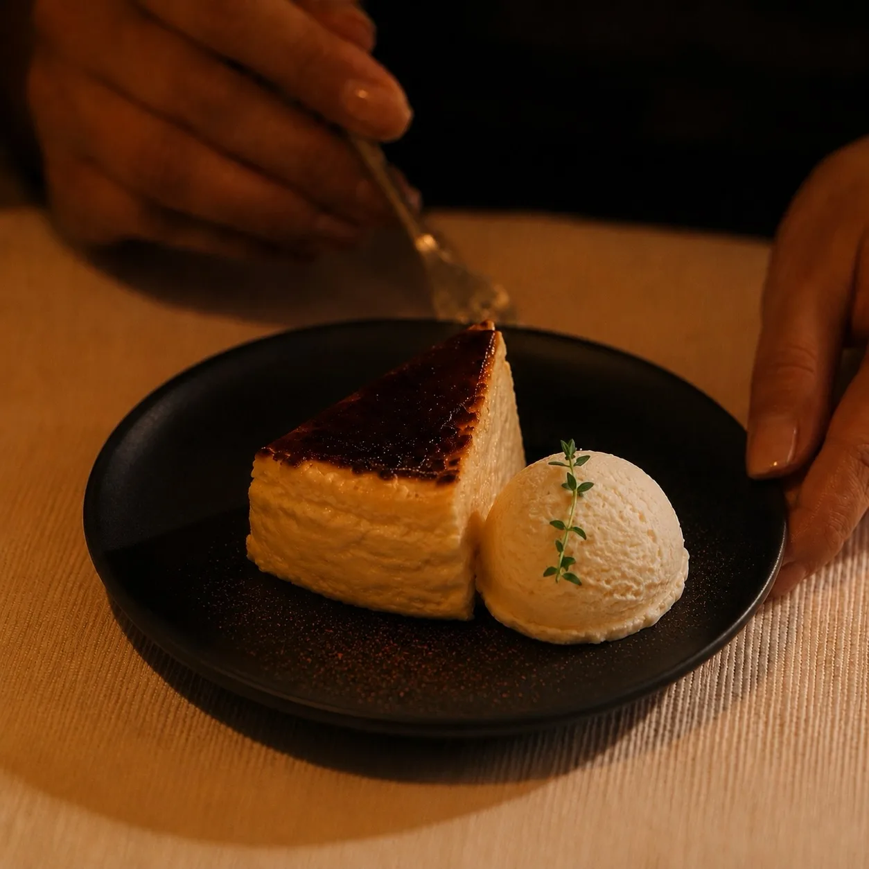 Photo by ジーズティー  新宿御苑MATCHAカフェ on July 19, 2026. May be an image of tofu, cake, souffle, tart, cheesecake and text.