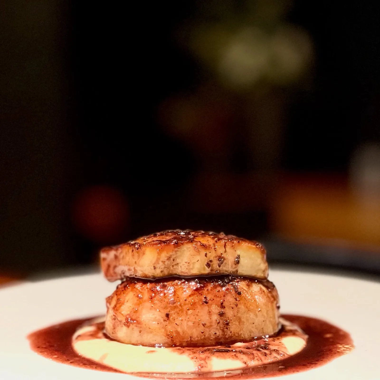 Photo by CAFE FLIGHT LOUNGE in Cafe Flight Lounge. May be an image of sauce, fillet and text.