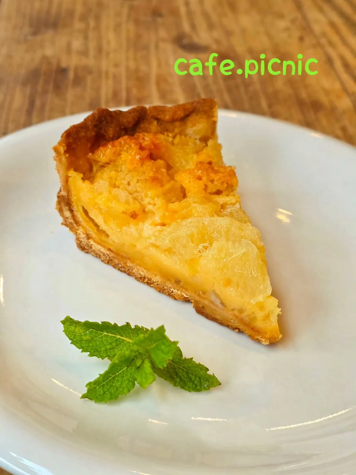 Photo by Cafe.picnic on June 24, 2026. May be an image of tart, shepherd's pie, pie and text that says 'cafe.picnic cafe. picnic'.